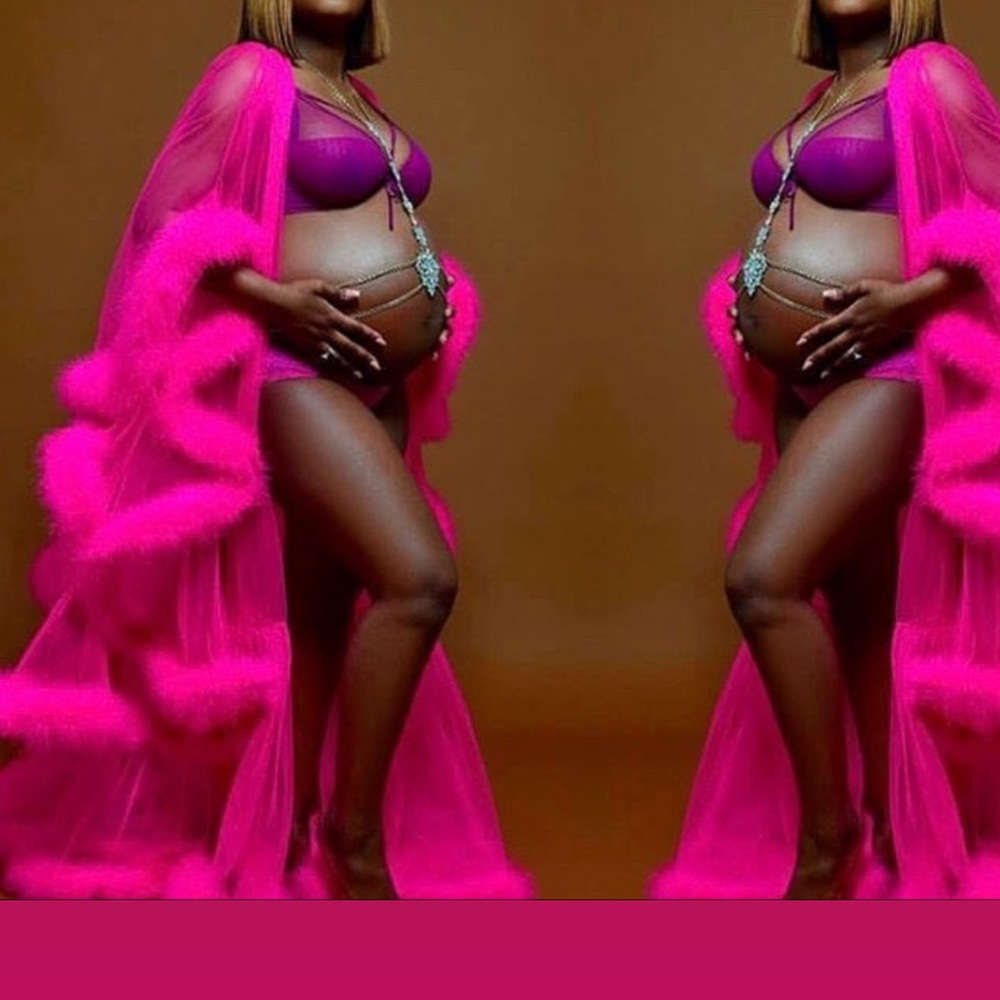 Fuchsia Maternity Robe